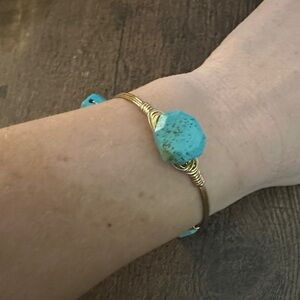 Bourbon and Bowties Turquoise and Gold Bracelet